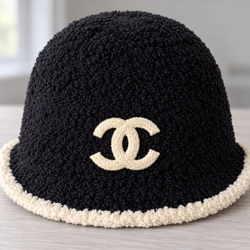 CHANEL Teddy Fleece CC Bucket Hat - Picture 5 of 6